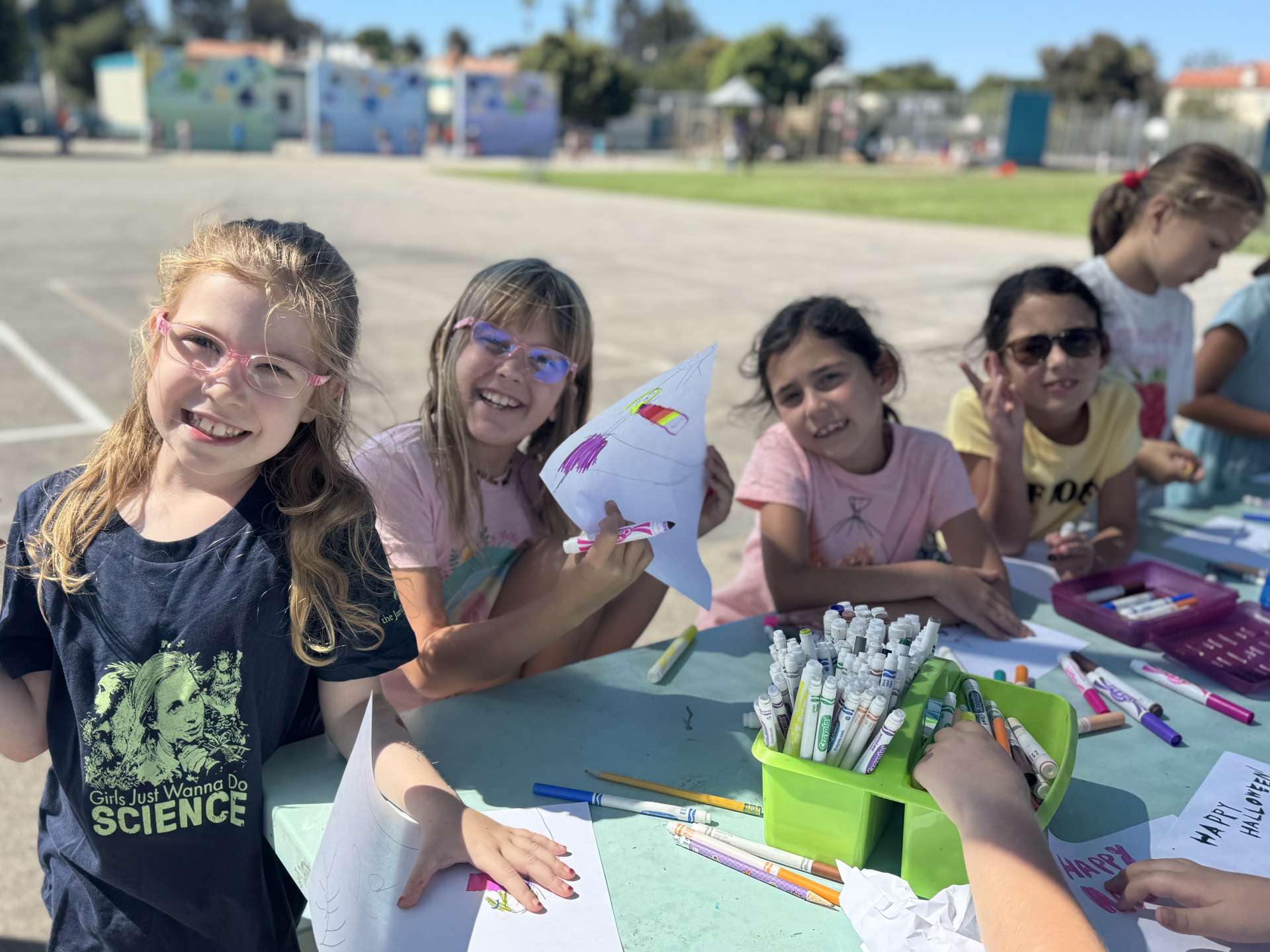 Kids during lunchtime activities